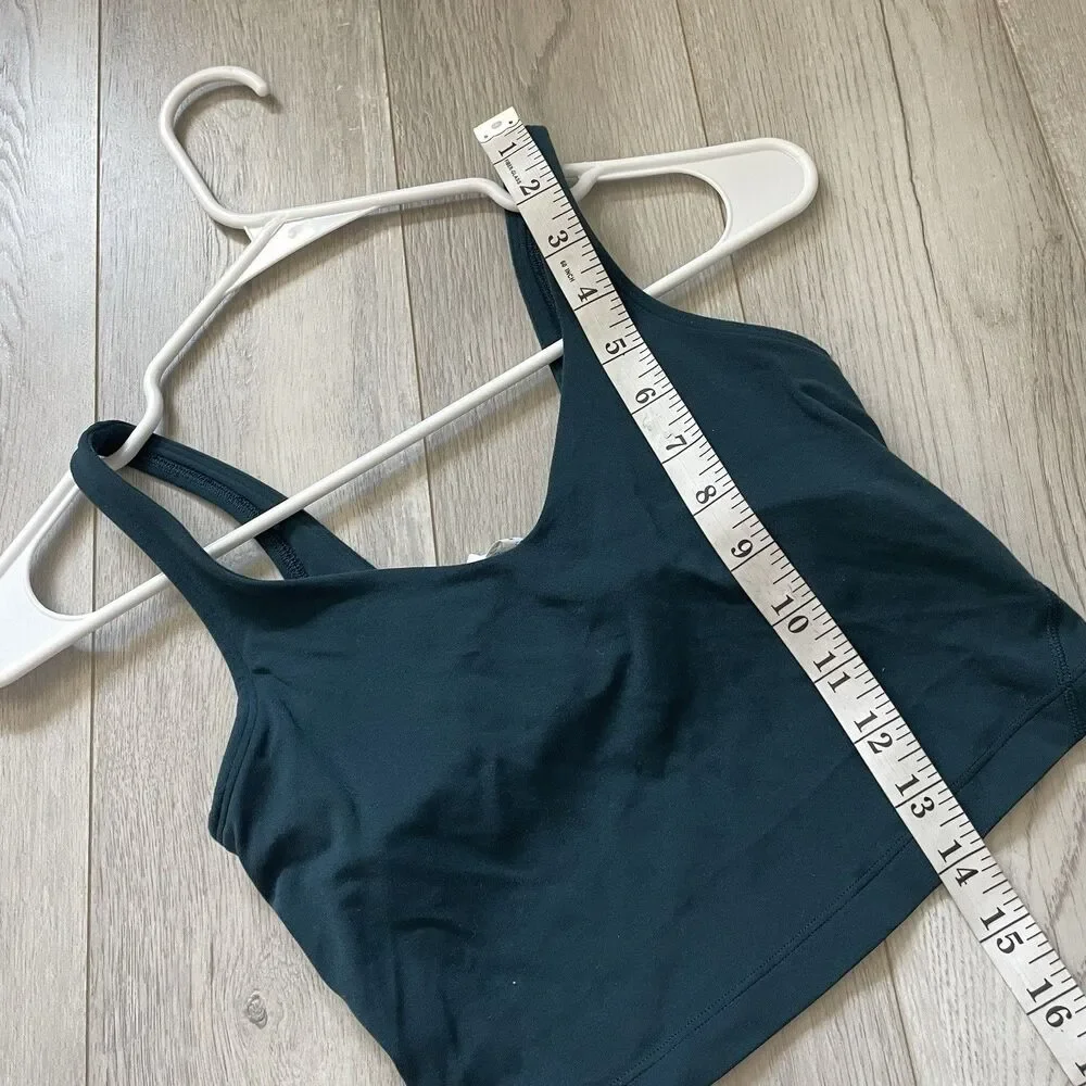 Lululemon Align Tank Top crop womens Teal size 2 workout athleisure gym outdoor